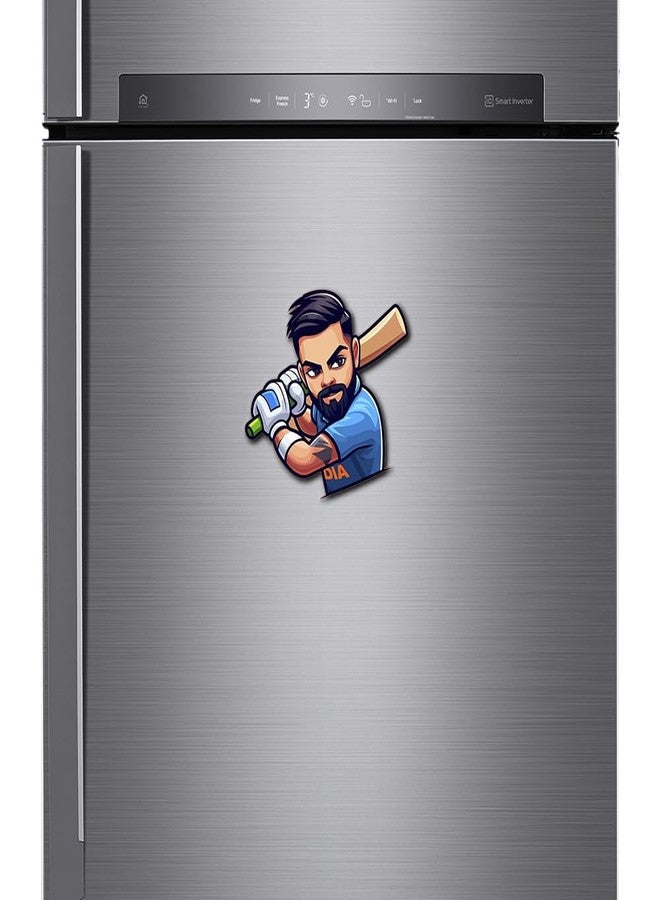Deep Print Virat Acrylic Fridge Magnet, Virat Kohli Theme, Home Decor Gift, Birthday, Valentine, Boyfriend, Waterproof Glass-Like Finish - Image 2